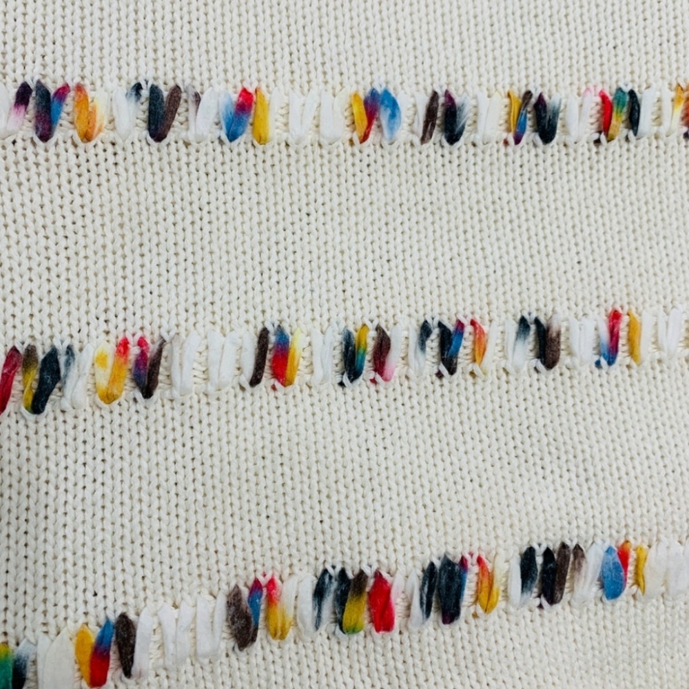 ⚡BNWT LOFT LOU & GREY RAINBOW STITCH SWEATER - Picture 2 of 5